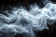 © Muzamilart - abstract white flowing smoke on black background