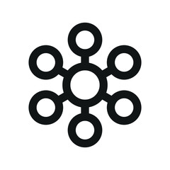 Aufkleber - Connections UI icon, multitasking simple line user interface vector symbol