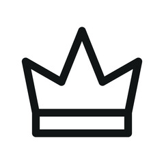 Poster - King crown UI icon, royal crown simple line user interface vector symbol