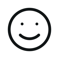 Poster - Good review UI icon, happy smile simple line user interface vector symbol