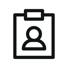 Aufkleber - Personal data UI icon, user report simple line user interface vector symbol
