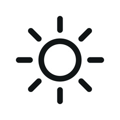 Poster - Sun UI icon, summer simple line user interface vector symbol