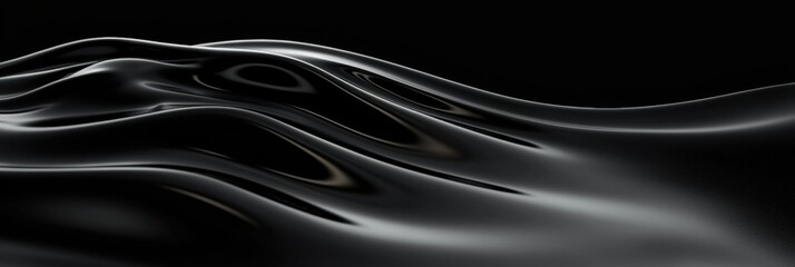a black and white image of a wave with a black background