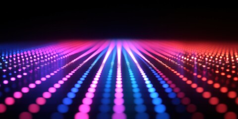 Poster - vibrant abstract background featuring light speed lines with shades of blue, pink, and purple, perfe