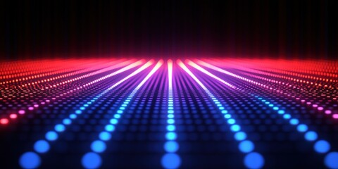 Poster - Abstract Composition of Colorful Light Speed Lines Creating a Dynamic Background with Bright Blue and Pink Hues for Artistic Visual Projects