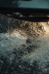 Poster - A close-up shot of a fire hydrant in action, with water flowing out