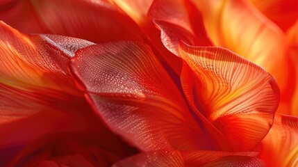 Poster - A close-up shot of a bright red flower, ideal for use in beauty or still life compositions