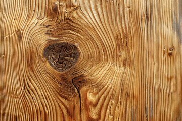 Poster - A close-up view of a wooden surface featuring a hole, useful for various designs and illustrations