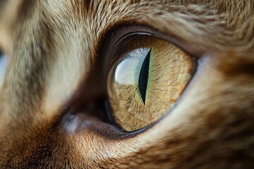 Poster - A detailed shot of a feline's gaze