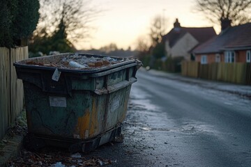 Poster - A common scene along roadsides, often filled with discarded waste and litter
