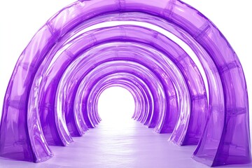 Aufkleber - A dark purple tunnel with a bright light guiding the way