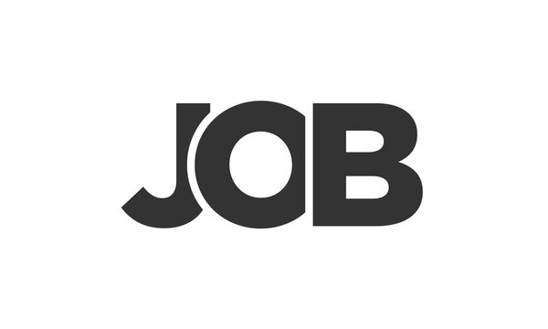 JOB logo design template with strong and modern bold text. Initial based vector logotype featuring simple and minimal typography. Trendy company identity.