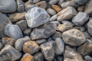 Poster - Rock piles stacked on top of each other in nature