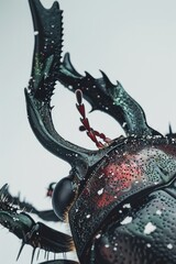 Poster - A close-up view of a beetle's head, perfect for illustrating entomology or insect-related concepts