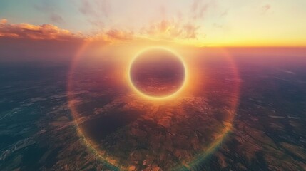 Poster - A ring-shaped glow emanates from the ocean floor, illuminated by bioluminescent creatures