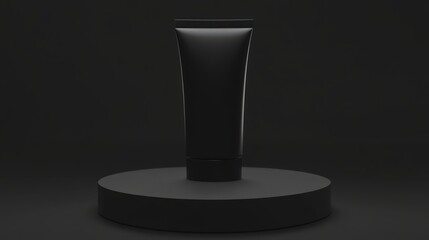 Aufkleber - Showcase your skincare with a sleek black tube on a modern display