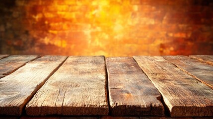 Aufkleber - Explore the beauty of rustic wooden surfaces in warm lighting