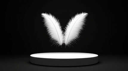 Poster - Elegant white feathers create a stunning visual display