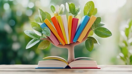 Poster - Discover how books grow like trees to enrich your mind and garden