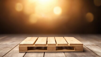 Fototapete - Wooden pallet positioned for creative use in interior design