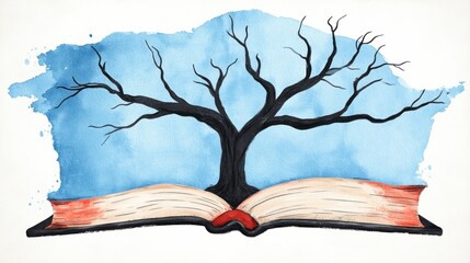 Poster - Explore the connection between books and nature through art
