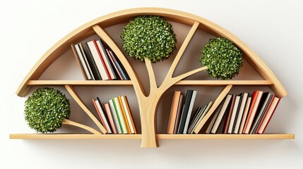 Aufkleber - Decorate your home with stylish tree-shaped bookshelves