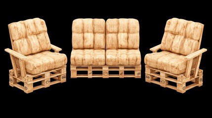 Poster - Transform your space with stylish pallet furniture seating options