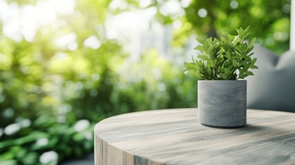 Aufkleber - Enhance your space with a fresh indoor plant in a stylish pot