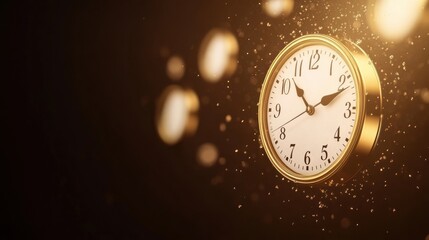 Aufkleber - Explore the beauty of time with this stunning golden clock
