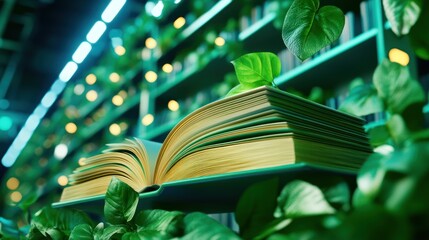 Poster - Discover how plants transform bookshelves into lush green sanctuaries