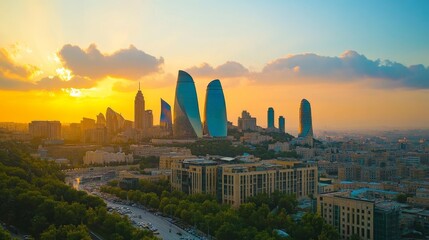 In Azerbaijanâ€™s vibrant landscape, COP29 sets the stage for impactful climate resolutions. --ar 16:9 --v 6.1 Job ID: a7776e50-0e24-4520-b5c8-2239eda03ae8