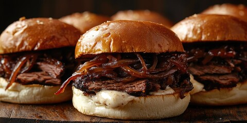 Poster - Close-up of three sandwiches