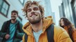 © JoxyAimages - A city scene capturing a young individual wearing a bright jacket, radiating positivity and individuality against an urban backdrop, filled with energy and enthusiasm.