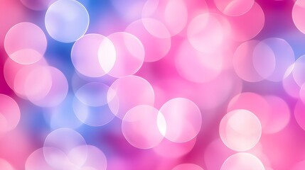 Poster - Soft Colorful Bokeh Background in Shades of Pink and Blue for Creative Projects, Celebrations, and Design Applications