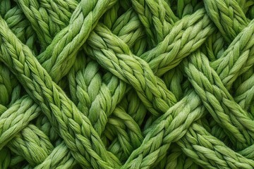Poster - Green braided texture, intricate woven pattern, natural fibers, vibrant shades