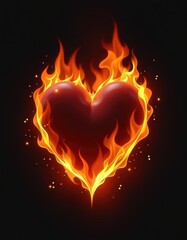 Wall Mural - heart of fire