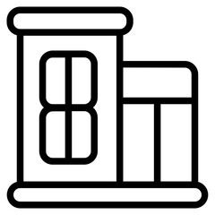 Poster - Business center Line Icon