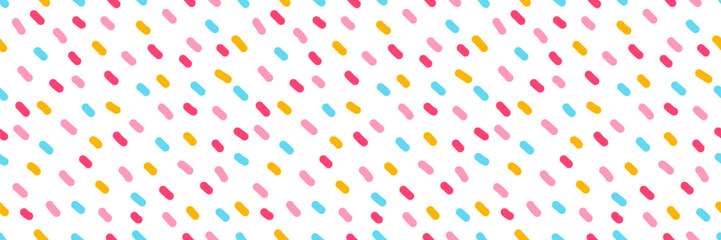 Wall Mural - abstract seamless pattern of vertical multicolored hand drawn stripes, simple geometric shapes, vect