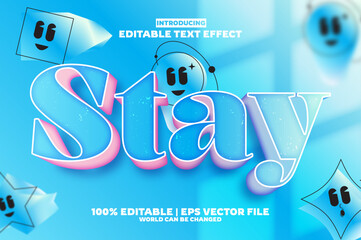 Poster - Stay editable text effect in new modern trend style