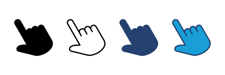Poster - hand cursor icon. cursor icon vector. hand cursor icon click