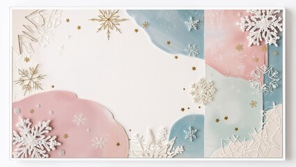 Abstract Winter Snowflake  Background