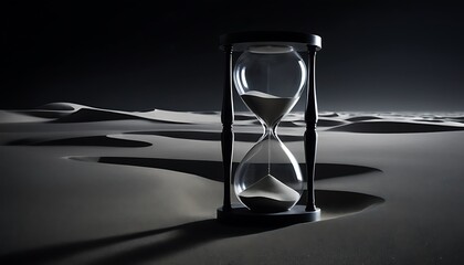Poster - Hourglass Time Sand Dunes Desert Night.