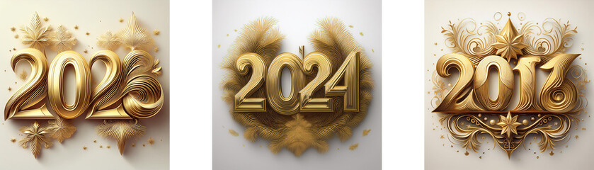 Poster - Three gold years are displayed, 2023, 2024, and 2012.