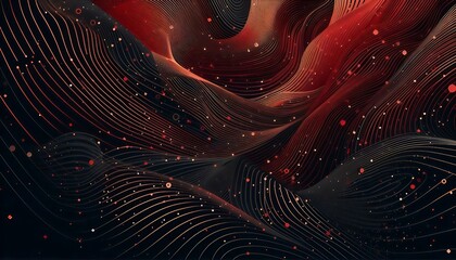 Wall Mural - Dark Red vector layout with flat lines. Decorative shining illustration with lines on abstract template. Smart design for your business advert.