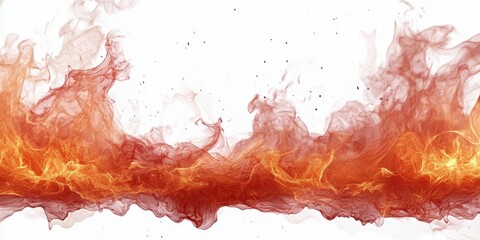 Poster - vibrant abstract flames on a white background displaying energy and motion for use in dynamic visual