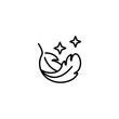 © Oleg - Sensitive skin icon. Organic skin care and cosmetics. Organic cosmetic components for healthy and hydrated skin. Vector linear icon