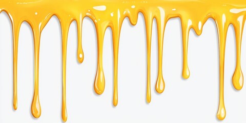 Poster - Bright Yellow Paint Dripping Down in Artistic Style, Perfect for Creative Projects, Backgrounds, or Design Elements in Graphic Design and Artsy Endeavors
