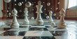 © visoot - Chess figures pawn and king, pawn and king are floating.