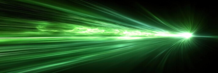 Poster - dynamic green light burst with radiating energy creating a sense of motion and vibrancy for backgrou
