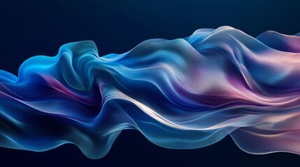 Poster - A blue and purple wave with a white background